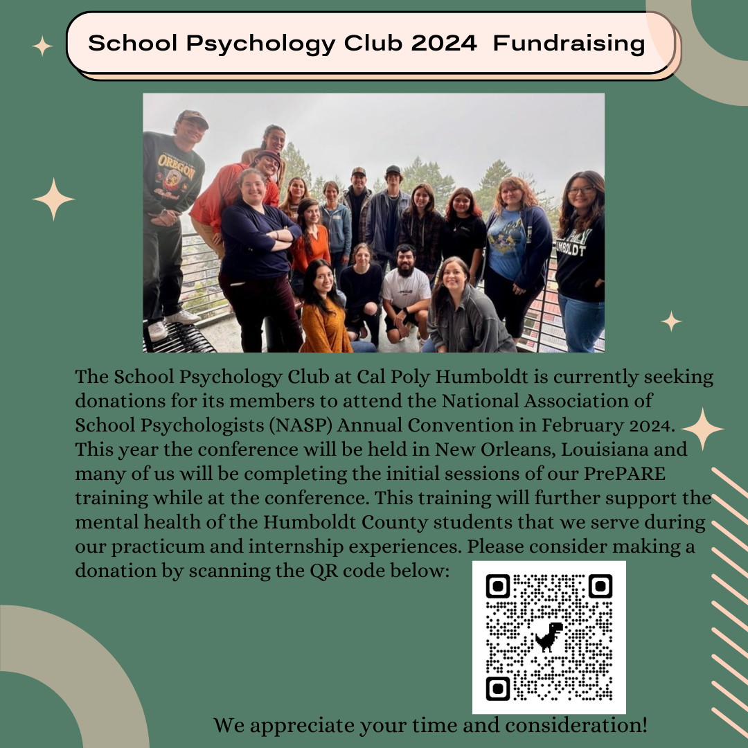 School Psychology Club Fundraising Link