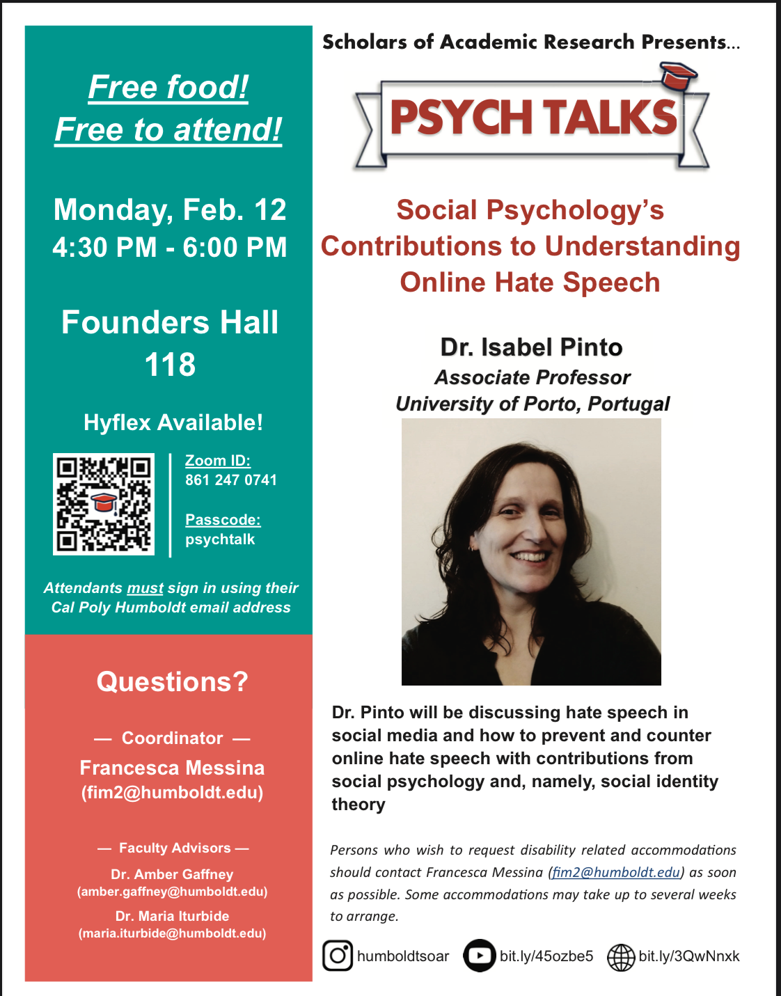 PSYCH Talk- Dr. Isabel Pinto